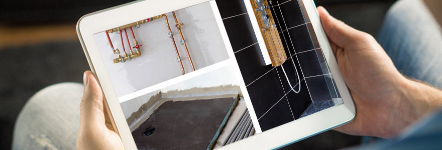 Travaux de salle de bain receveur de douche